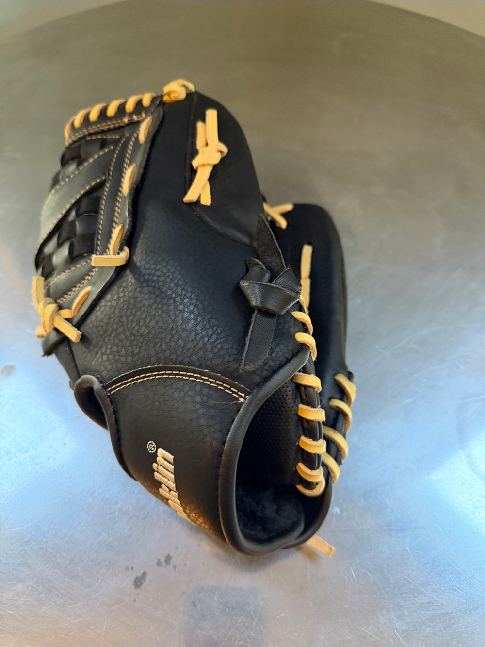Black Baseball Glove with Tan Lacing - Puma